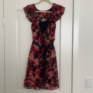 Elle floral dress with belt